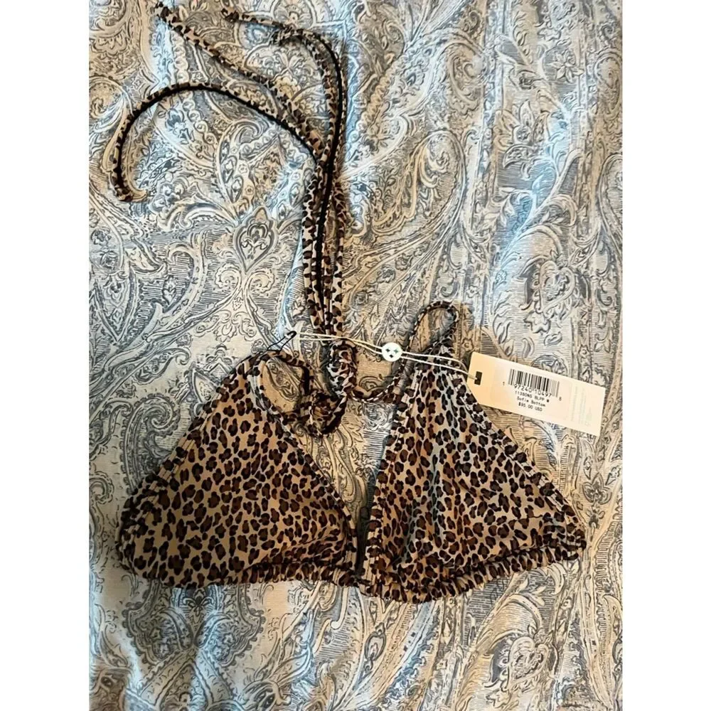 NWT Frankie’s Bikinis Leopard Print Bikini Set Size M 🐆✨